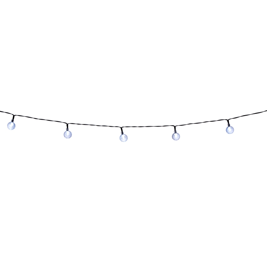 Grundig - LED reguliuojamo ryškumo saulės girlianda, 50 LED / 8 funkcijos, 9,35 m, šiltai balta, 1200 mAh, IP44 + nuotolinio valdymo pultelis