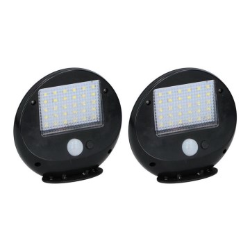 Grundig - KOMPLEKTAS 2x LED Sieninis saulės šviestuvas su judesio ir prieblandos jutikliu LED/3,2V 600 mAh