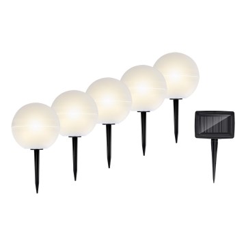 Grundig - KOMPLEKTAS 5x LED RGBW  Saulės energija įkraunamas šviestuvas LED/3,2V IP44