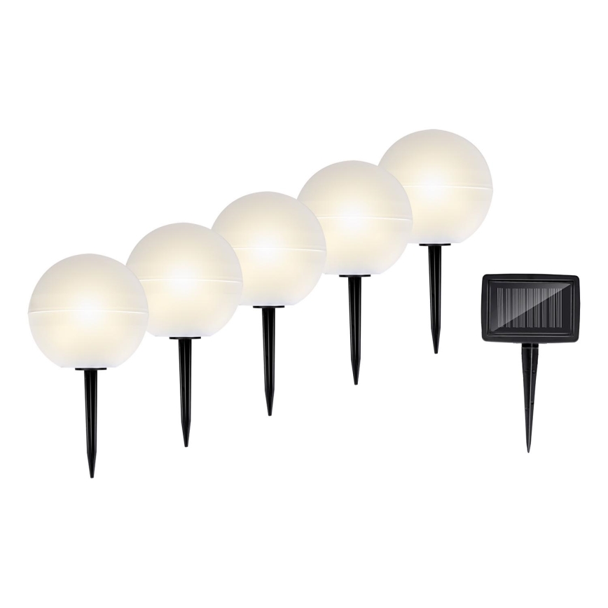 Grundig - KOMPLEKTAS 5x LED RGBW  Saulės energija įkraunamas šviestuvas LED/3,2V IP44