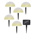 Grundig - KOMPLEKTAS 5x LED RGBW Saulės energija įkraunamas šviestuvas LED/3,2V IP44