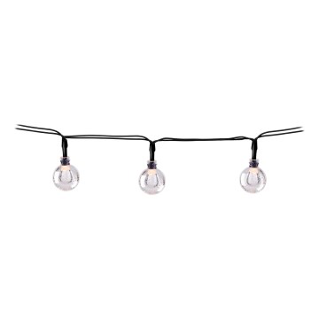 Grundig - LED grandinė, įkraunama saulės šviesa 50xLED/8 funkcijos 6,9m šilta balta