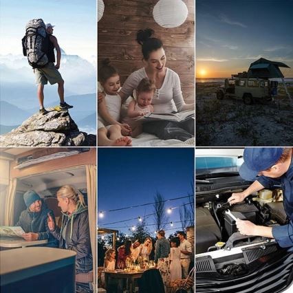 Grundig - LED kempingo žibintas LED/3xAA 3000/4500/6000K IP44 juodas