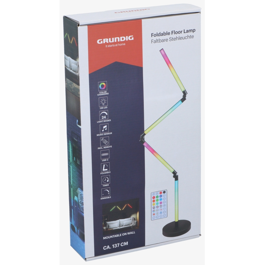 Grundig - LED RGB reguliuojamas toršeras 2in1 LED/230V + nuotolinis pultas