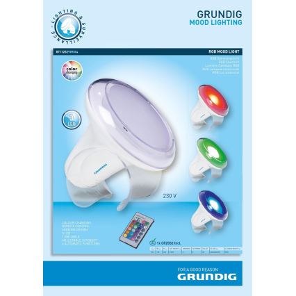 Grundig - LED RGB Reguliuojama stalinė lempa LED/1W/230V + valdymo pultas