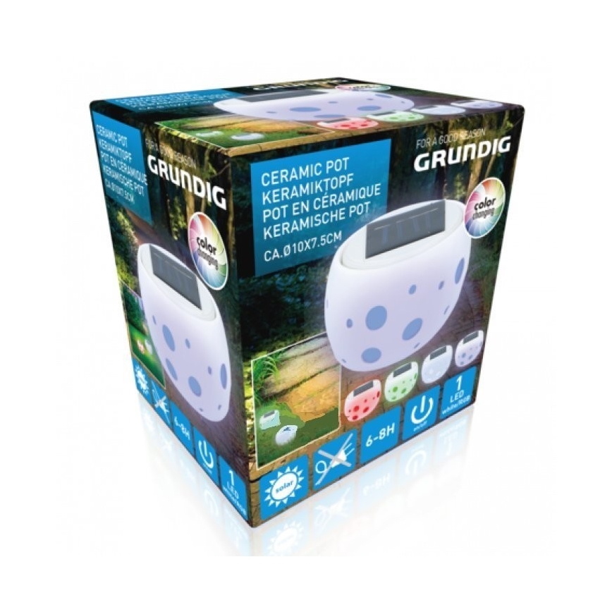 Grundig - LED RGB Saulės šviestuvas LED/0,06W/1,2V 600 mAh