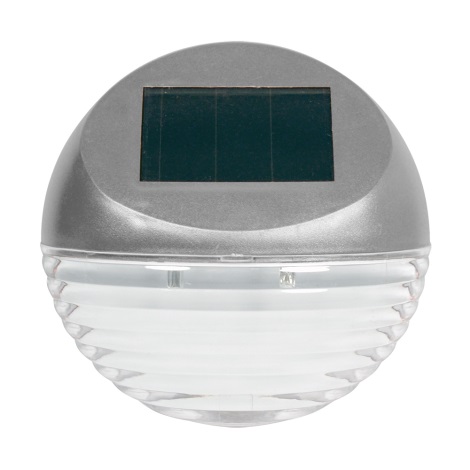 Grundig - LED Saulės energija įkraunamas sieninis šviestuvas 2xLED/1xAA sidabrinis