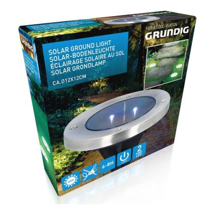 Grundig - LED Saulės energija įkraunamas šviestuvas 2xLED/1,2V