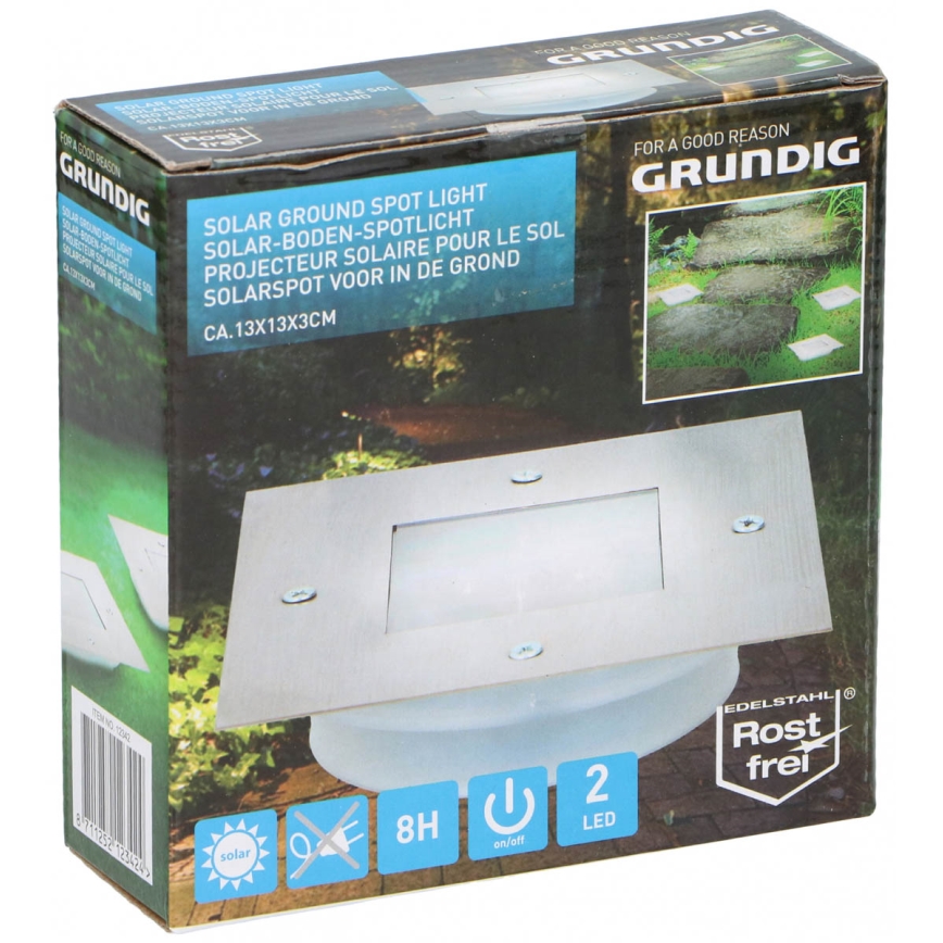 Grundig - LED Saulės energijos įleidžiamas šviestuvas 2xLED/1,2V 600mAh IP44