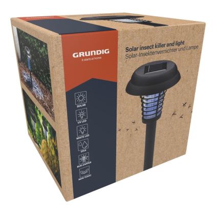 Grundig - LED saulės lempa ir vabzdžių gaudyklė UV LED/1xAA 600 mAh IPX4