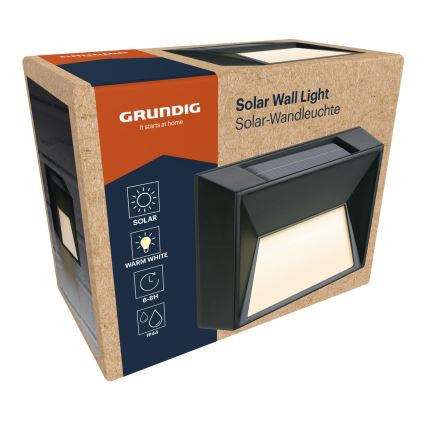 Grundig - LED saulės sieninis šviestuvas LED/3,7V 500 mAh IP44