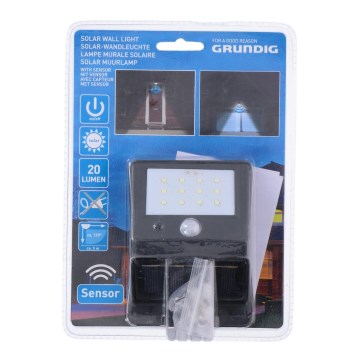 Grundig - LED saulės šviesos šviestuvas su judesio ir sutemų jutikliu LED/0,25W/1xAA 600 mAh