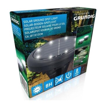 Grundig - LED saulės šviestuvas 8xLED/1xAA 600 mAh