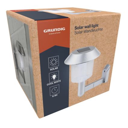 Grundig - LED sieninis šviestuvas, įkraunamas saulės energija LED/1,2V