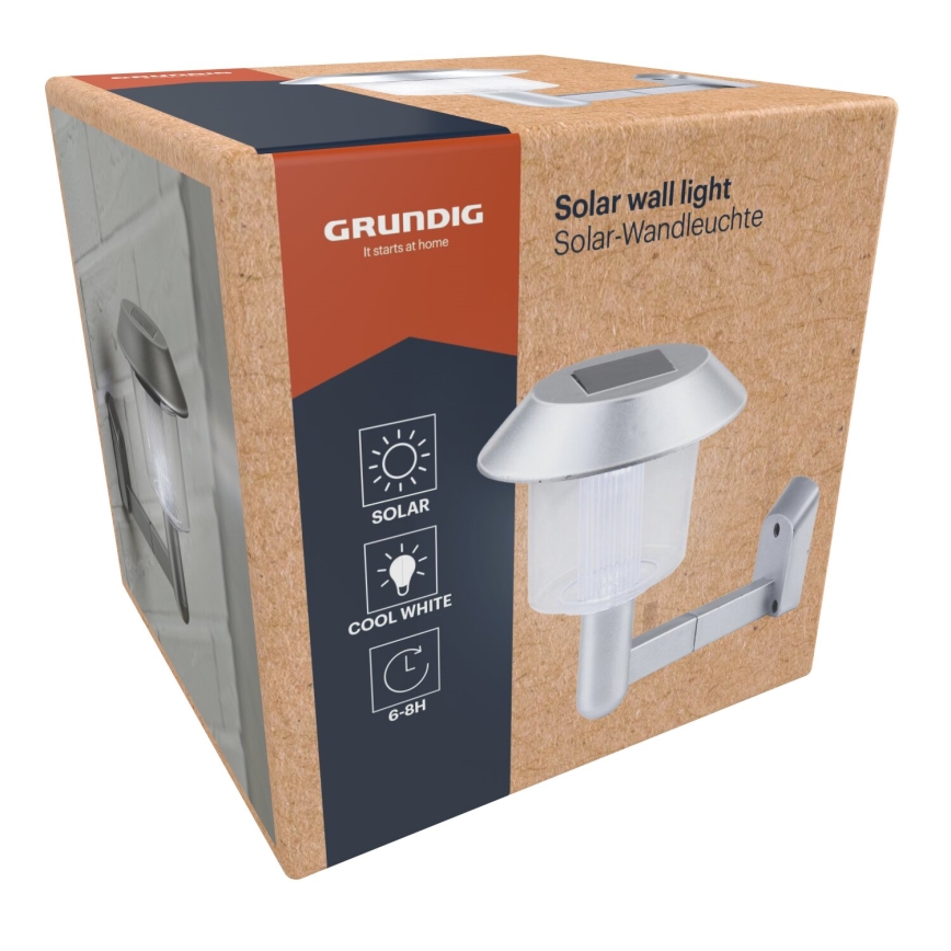 Grundig - LED sieninis šviestuvas, įkraunamas saulės energija LED/1,2V