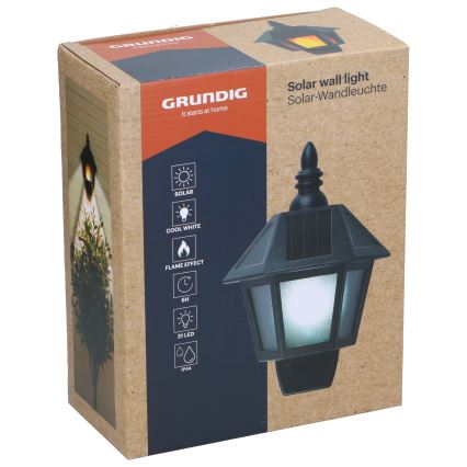 Grundig - LED sieninis šviestuvas, įkraunamas saulės energija LED/1,2V IP44