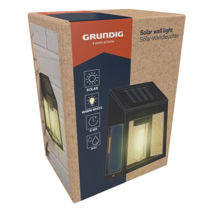 Grundig - LED sieninis šviestuvas, įkraunamas saulės energija LED/1,2V IP44