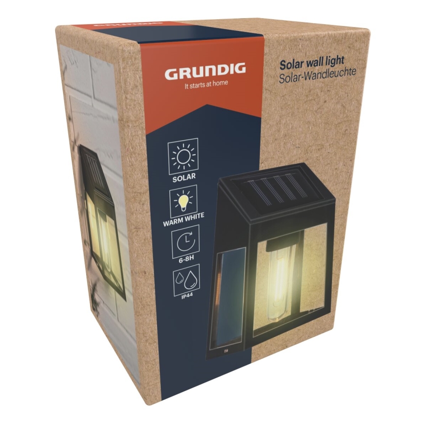 Grundig - LED sieninis šviestuvas, įkraunamas saulės energija LED/1,2V IP44