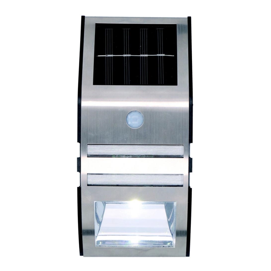 Grundig - LED sieninis šviestuvas su jutikliu, įkraunamas saulės energija LED/1xAA 600mAh IP64