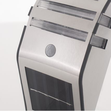 Grundig - LED sieninis šviestuvas su jutikliu, įkraunamas saulės energija LED/1xAA 600mAh IP64