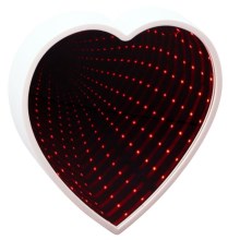 Grundig - LED Veidrodis HEART LED/3xAA