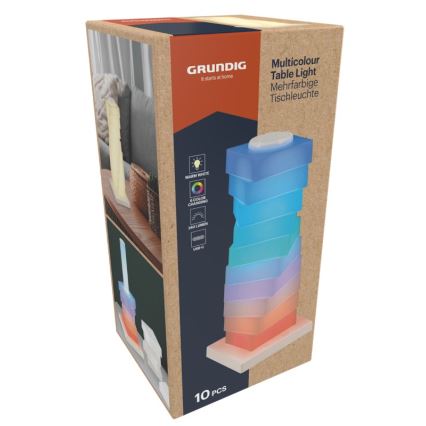 Grundig - RGB LED jutiklinis stalinis šviestuvas LED/4W/5V