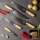 Gudaro - 5 dalių damaško plieno virtuvinių peilių rinkinys HIKARI su magnetiniu peilių laikikliu