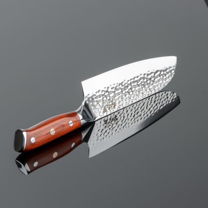 Gudaro - Damasko plieno Santoku virtuvinis peilis MIYABI 7, 67 plieno sluoksnių, ilgis 17,5 cm