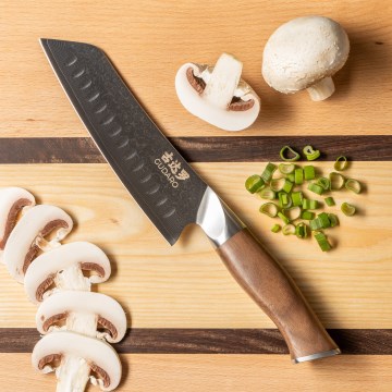 Gudaro - Damaško plieno Santoku virtuvinis peilis TAKUMI 7