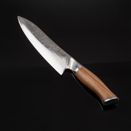 Gudaro - Damasko plieno šefinis peilis TAKUMI 8, 67 sluoksnių, ilgis 20 cm, riešutmedis