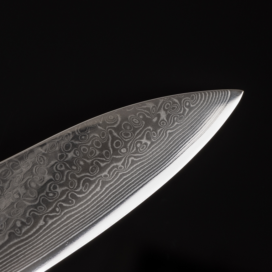 Gudaro - Damasko plieno šefinis peilis TAKUMI 8, 67 sluoksnių, ilgis 20 cm, riešutmedis