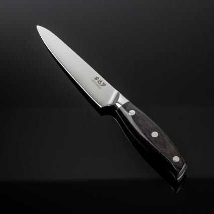 Gudaro - Universalus virtuvinis peilis SHIRO 5, pagamintas iš Damasko plieno, 67 plieno sluoksnių, ilgis 12,5 cm