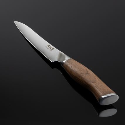 Gudaro - Damasko plieno universalus virtuvinis peilis TAKUMI 5, 67 sluoksnių plieno, ilgis 12,5 cm, riešutmedis