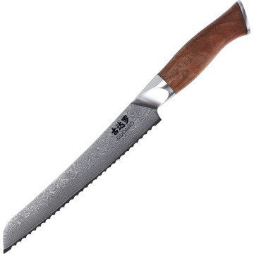 Gudaro - Damasko plieno virtuvinis duonos peilis TAKUMI 8