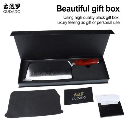 Gudaro - Damasko plieno virtuvinis kapoklis KENSHO 6,5, 67 sluoksnių, ašmenų ilgis 16,2 cm