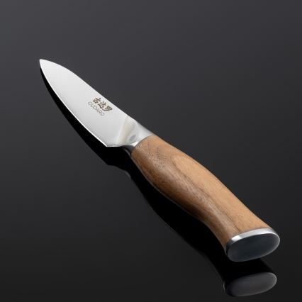 Gudaro - Damasko plieno virtuvinis peilis TAKUMI 3,5, 67 sluoksnių, ilgis 9,5 cm, riešutmedžio rankena
