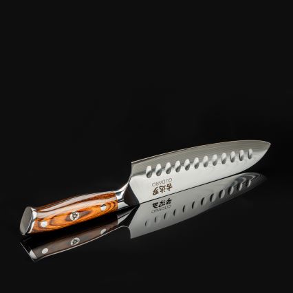 Gudaro – profesionalus SANTOKU virtuvinis peilis, 17,5 cm, damasko plieno