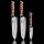 Gudaro - RINKINYS 2x damasko plieno Santoku virtuvinis peilis FENG 7,5