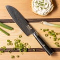 Gudaro - Santoku damasko plieno virtuvinis peilis AKIRO 7