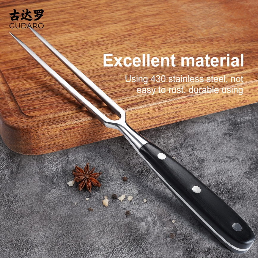 Gudaro - Virtuvinė šakutė MIYABI juoda/pakka