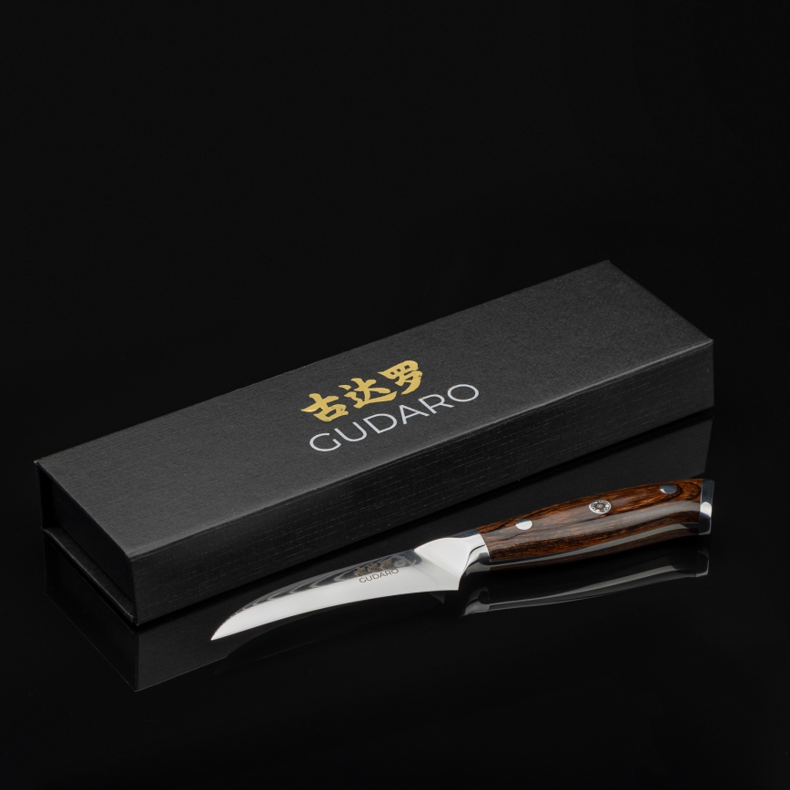 Gudaro - virtuvinis peilis BIRD BEAK 7,6 cm iš damasko plieno
