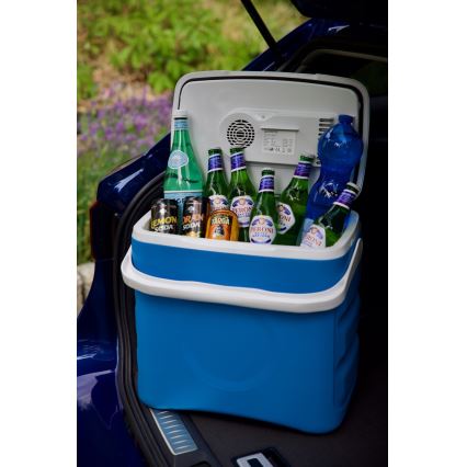Guzzanti GZ 30BW - Nešiojama automobilinė šaldymo dėžė 29 l 65 W/12 V/230 V mėlyna