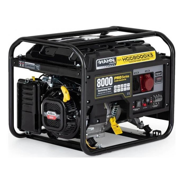Hahn & Sohn 9177 – Benzininis elektros generatorius HGG 8000 X3 6500W