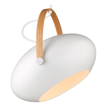 Halo Design 734375 - Pakabinamas šviestuvas ant laido DC 1xE27/40W/230V ø 40 cm balta/ąžuolas