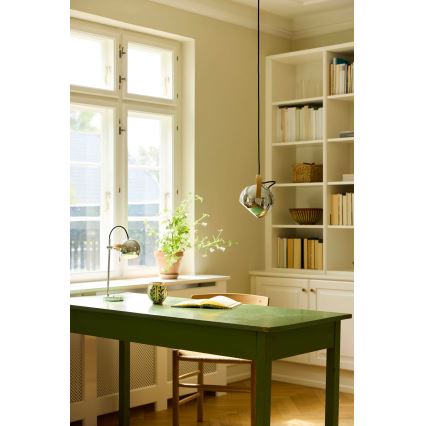 Halo Design 734443 - Pakabinamas šviestuvas ant laido DC 1xE27/40W/230V, skersmuo 18 cm, blizgus chromas/ąžuolas