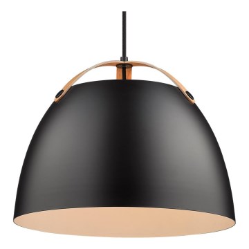 Halo Design 734887 - Pakabinamas šviestuvas ant laido OSLO 1xE27/40W/230V Ø 40 cm juodas/ąžuolas