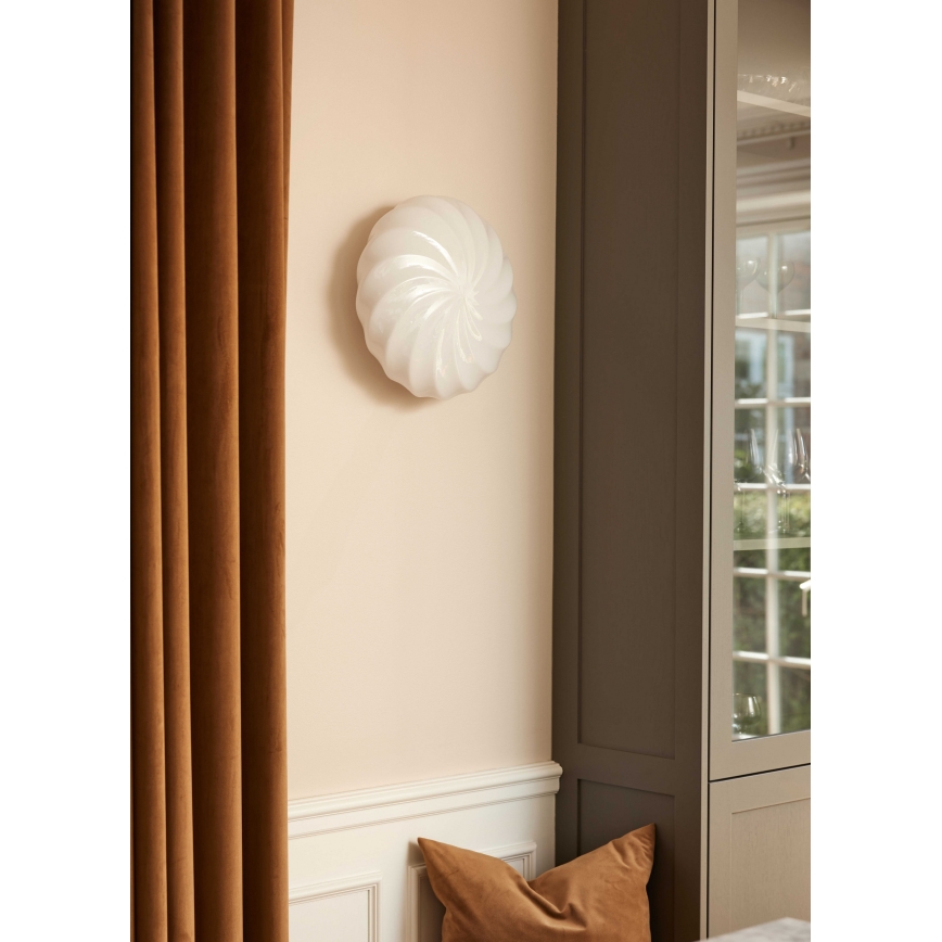 Halo Design 739547 - Sieninis šviestuvas TWIST 3xG9/28W/230V skersmuo 35 cm balta/žalvaris