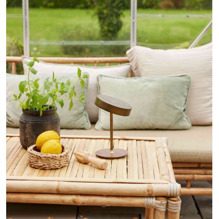 Halo Design 745784 - LED su reguliuojamu ryškumu įkraunama stalinė lempa ON THE MOVE LED/2,5W/4000 mAh žalvaris/mediena