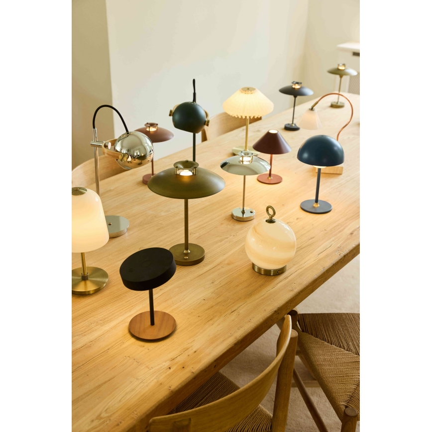 Halo Design 746149 - reguliuojamas LED lauko įkraunamas stalinis šviestuvas MINI STEPP LED/1,8W/1600 mAh IP44, žalvaris