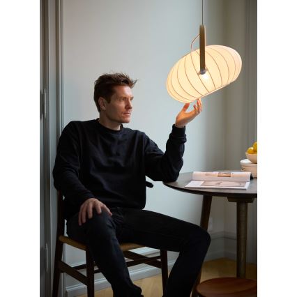 Halo Design 746347 - Pakabinamas šviestuvas ant laido DC 1xE27/40W/230V skersmuo 40 cm balta/ąžuolas